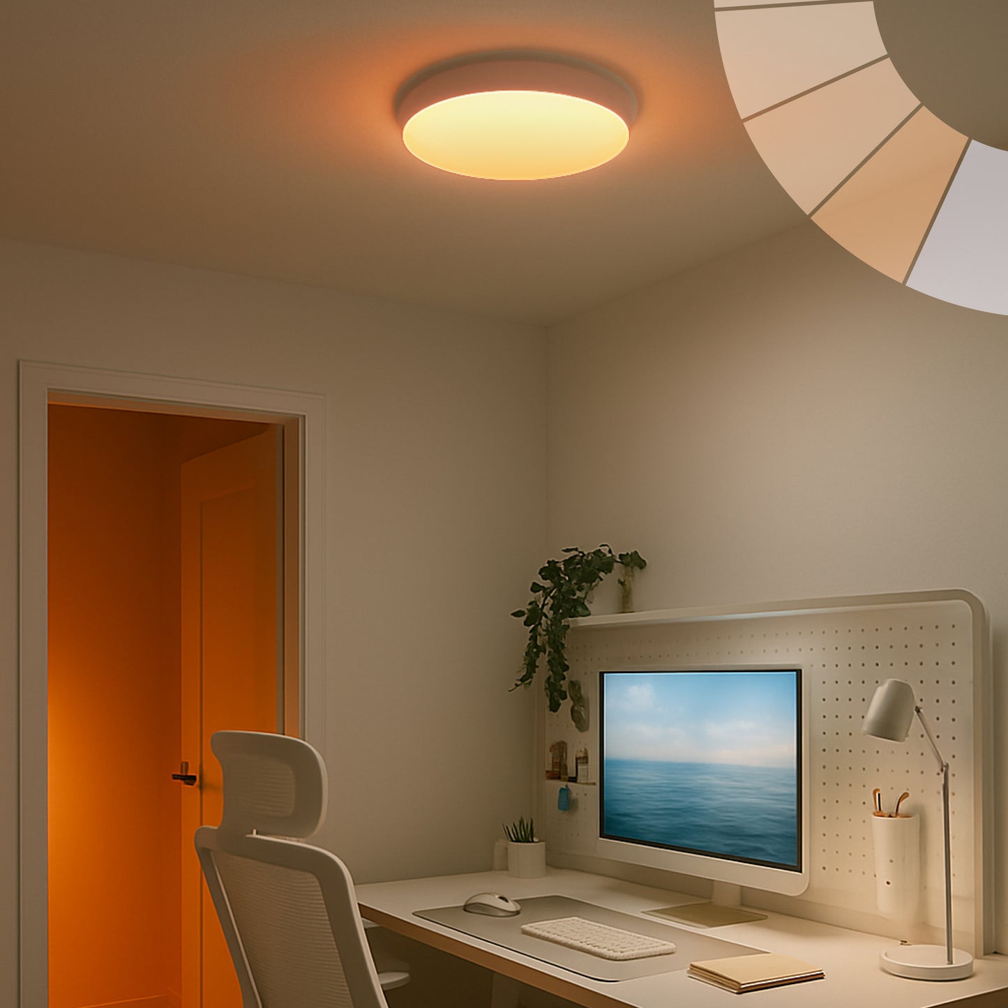 38cm Ceiling • White Trim